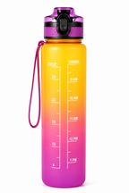 Nuvato 1L Motivational Water Bottle with Straw & Time Marker