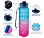 Nuvato 1L Motivational Water Bottle with Straw & Time Marker
