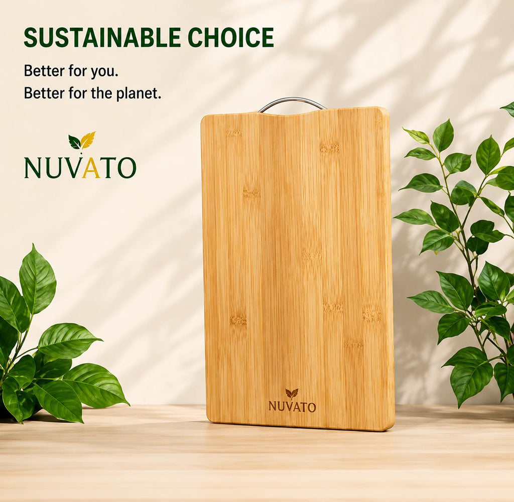 Nuvato Bamboo Chopping Board – Premium Kitchen Cutting Board