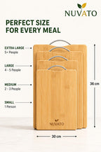 Nuvato Bamboo Chopping Board – Premium Kitchen Cutting Board