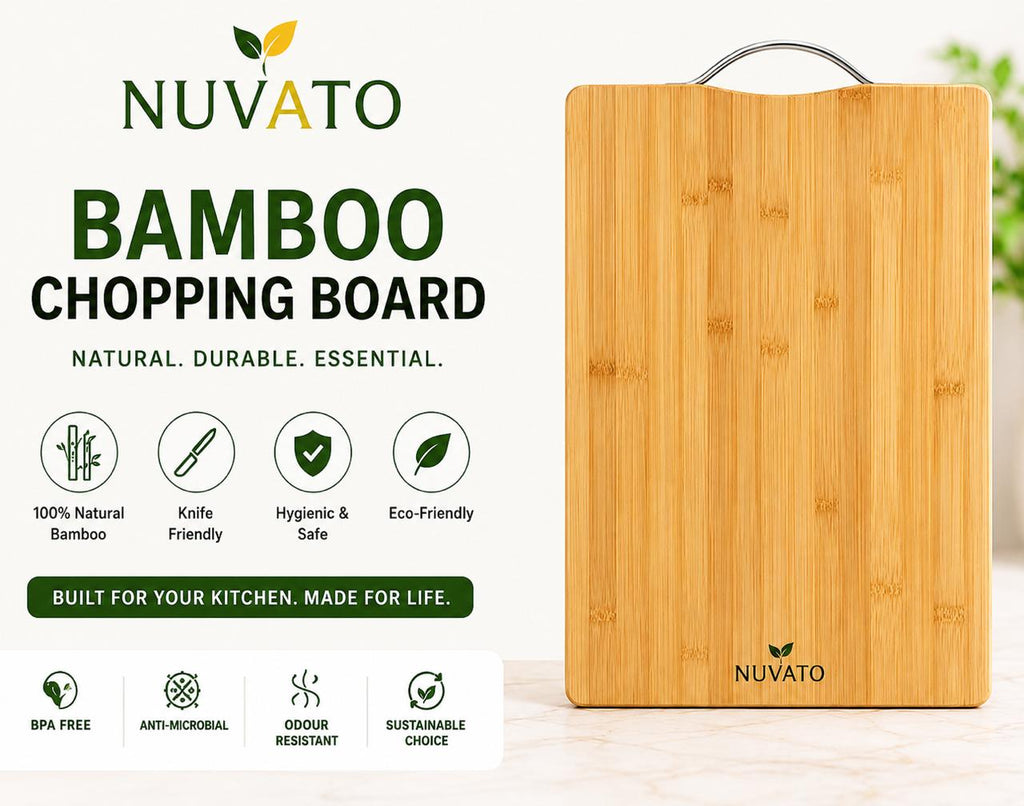 Nuvato Bamboo Chopping Board – Premium Kitchen Cutting Board